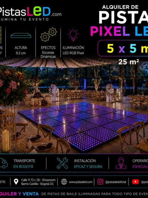 Alquiler de Pista de Baile Pixel LED 5×5 – 25 m2 (100-110 invitados)