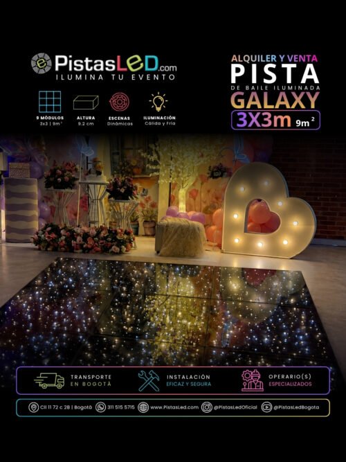 Alquiler de Pista Galaxy LED 3x3 | 9m²